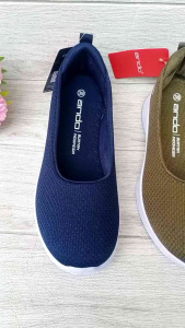 SEPATU SLIP ON WANITA ANDO ONELIA ABU HITAM PRITA SIZE 37-40 - SEPATU FLAT SHOES CEWEK HITAM PUTIH MURAH - SEPATU CASUAL WANITA - SEPATU SELOP PEREMPUAN MURAH KEREN