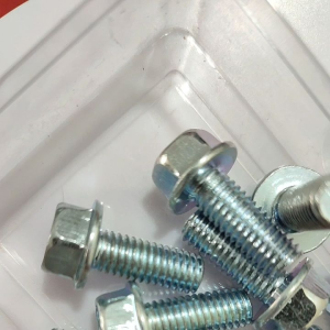 10 PCS Baut Topi Putih/ Flange Bolt 8x20/ Baut Foot Step M8x20/ Baut Flange M8x20