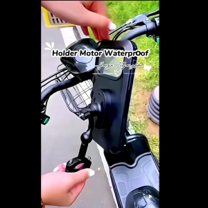 Phone Holder Motor Waterproof Putar 360°degree Tempat Hp dudukan Sepeda Anti Air