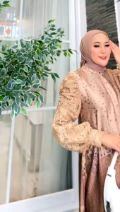 Zurra Colection / DRESS AGNIA 28 GLZ / PAKAIAN DRESS LONGDRESS GAMIS WANITA / BAJU GAMIS BY GLZ / BAHAN ARMANI BRUKAT MODEL LEBARAN TERVIRAL