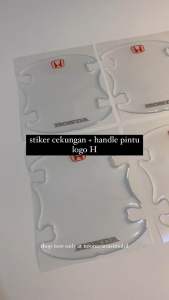 Stiker Cekungan Handle Pintu Mobil HONDA Clear 8pcs biar tidak baret