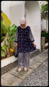 Yolla Set Batik Cap Premium  - TERBARU SETELAN POLOS - SETCEL CRINKLE - ONE SET MURAH - WAKA WAKA BAHAN RAYON