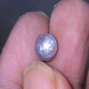 Batu Natural light greeyish blue sapphire star ceylon safir srilanka no treatment BODY GLASS