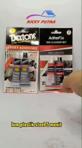 lem Plastik steel dextone adeflik 5 mebit 2 komponen isi 40gr COD