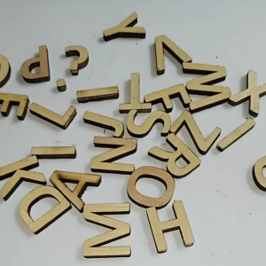 Huruf Kayu Cutting Tinggi 1cm & 2cm Untuk Scrapbook