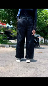 Celana Stripe - Salur Cargo Oro Pants