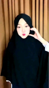 [New Arrival] Nies Outfit - ARABELLA Khimar Pet Crinckle Airflow Premium Lembut Mewah Menutup Dagu Free Niqab