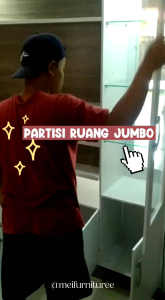 partisi ruangan minimalis jumbo - Partisi sliding door