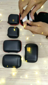 Pouch Dompet Persegi Case Organizer/ Tempat Headset Koin Kunci Kotak Penyimpan Charger Mini