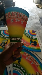 100pcs Kertas Kerucut Es Serut & Es Pelangi