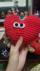 Quà tặng trái tim.ngố bằng len