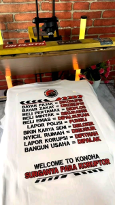 Kaos Bayar Pajak Dikorupsi Bayar Zakat Dikorupsi Bahan Catton Combad24s Tebal Baju Distro