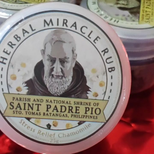 Padre Pio "STRESS RELIEVER CHAMOMILE "Herbal Miracle Rub PASABUY Santo Tomas Batangas 25 grams