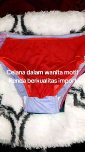 12 PCS/1LUSIN CELANA DALAM WANITA MOTIF RENDA UKURAN M L XL XXL