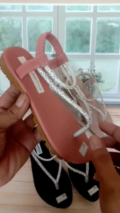 Sandal tali belakang/ sandal anak /sandal variasi mutiara