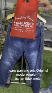 REGULER FIT-CELANA PANJANG JEANS ORIGINAL XHUGO BLESS//JEANS PRIA REGULER FIT//JEANS PANJANG PRIA//JEANS DISTRO//JEANS FASHION PRIA//CELANA PANJANG PRIA//CELANA JEANS PANJANG LELAKI//JEANS PANJANG PRIA TERKINI