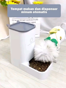 PET AUTOMATIC FEEDER PREMIUM [TRANSPARAN] - DISPENSER TEMPAT MAKAN & MINUM KUCING ANJING