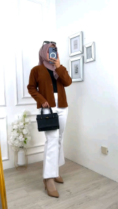 Eurigo - Nesta Cardigan Crop Wanita Knit Premium Outer Top Knitwear