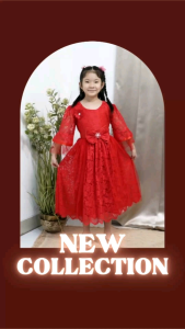 Gaun anak full brokat 3/4