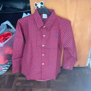 เสื้อเชิ้ตเด็กแขนยาวลายสก็อต(3-10ปี)