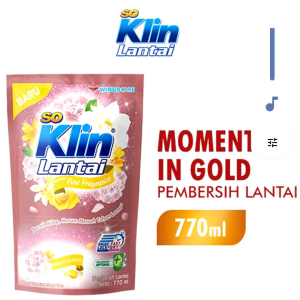 Cairan Pembersih Lantai So Klin Lantai isi 770 ml aroma appel & peony freesia rose lemon zest lavender blossom citrus garden dan eucalypus mint