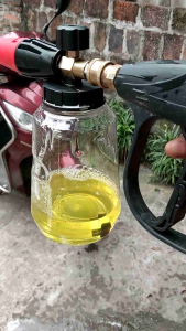 Bình xịt bọt tuyết 1L cao cấp lắp máy rửa xe mini máy rửa xe áp lực cao (Cổ lớn)