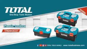 TOTAL กล่องเครื่องมือช่าง กล่องเครื่องมือ ขนาด 14 นิ้ว / 17 นิ้ว / 20 นิ้ว ( Plastic Tools Box ) รุ่น ตัวล็อคพลาสติกหรือเหล็ก กล่องเครื่องมือพลาสติก ลังเครื่องมือ