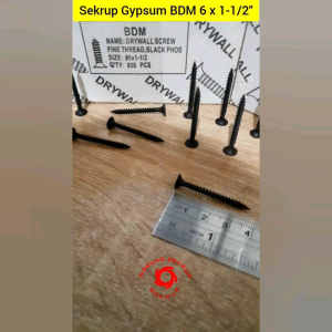 (100 pcs) Sekrup Gypsum 6x1 1/2\" / Drywall Screw (4CM)