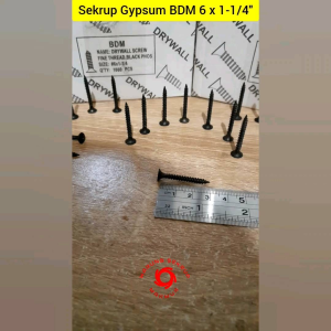 (100 pcs) Sekrup Gypsum #6x1 1/4" / Drywall Screw (3CM)