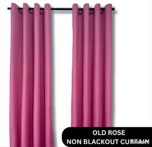 6ft Plain Ring Curtain | Sold Per Piece |Oldrose Pink Maroon Yellow Red Shades