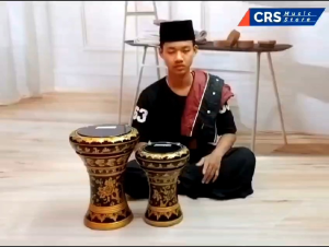 Darbuka Anak 6 Inch Bahan Kayu Gold & Mika Hitam