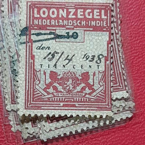 Materai Ned Indie Koleksi Kuno Jadul 10 Cent Loonzegel BEKAS