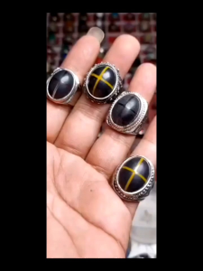 Cincin batu kelor tapak jalak kristal tembus