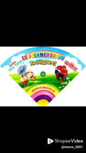 kertas es serut pelangi kakigori