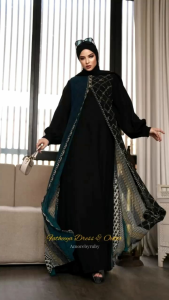 gamis modern gamis+outher motif cantik fatheeya dress Amore by ruby