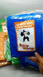 6pcs (1/2lusin) Jas Hujan Ponco King Kong Jas Hujan Terusan Jas Hujan Murah Jas Hujan Tebal Dan Kuat