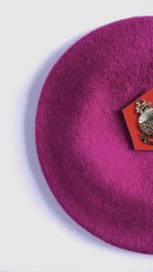 Baret Marinir / baret korps marinir satu set camel / baret camel / baret ungu / topi marinir / baret TNI AL / baret wool premium