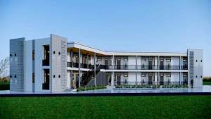 แบบบ้านพักอาศัยรวม 2 ชั้นโมเดิร์น