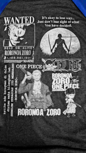 KAOS RAGLAN PRIA WARNA SABLON ZORO 2 M81 / KAOS RAGLAN PRIA LENGAN 3/4 ATASAN PRIA / KAOS MURAH / KAOS DISTRO / KAOS SIMPLE / T-SHIRT PRIA