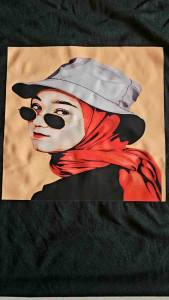 Kaos Atasan Wanita Lengan 3/4 sablon CEWEK HIJAB TOPI DTF warna 3/4 warna/ Kaos raglan Wanita/ Kaos Cewek/ Kaos Oblong/ Baju Kaos Tshirt/ Tshirt wanita/ Tshirt cewek