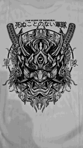 Kaos Atasan oblong pria Lengan pendek Kaos oblong / Kaos pria Mask samurai / Kaos Oblong/ Baju Kaos Tshirt/ Tshirt pria / Tshirt pria