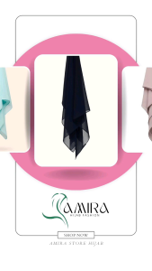 Amira Hijab-kerudung segiempat polycotton premium(hijab segiempat - bella square) - jahit tepi