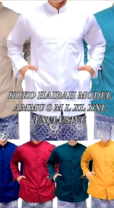 Baju Koko Haibah Polos Saku Samping Pria Dewasa Toyobo Lengan Panjang Exclusive