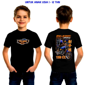 Kaos Anak Motif Desain Sablon RX-KING Premium Cotton Combad 24S Baju Anak Cowok Kaos Distro Anak