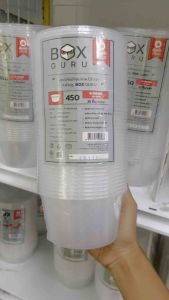 ถ้วยกลมPP+ฝาใส ขนาด 450ml. (25ชิ้น/แพ็ค)