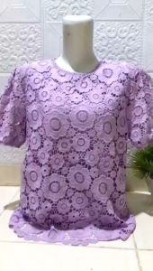 Baju Atasan Wanita Brokat Impor New Model 2024