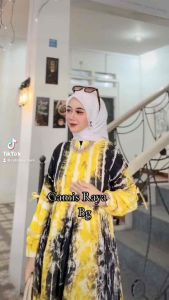 Desain Gamis Raya Elegan: Twill BG Collection Motif Nanas