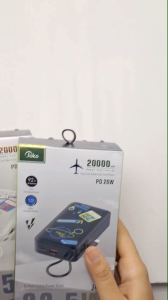 JOKO PowerBank 20000mAh J29Q Fast Charging Dual Output Kabel Type C Putih dengan PD 22.5W - Putih