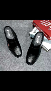 Terbaru Slop Sepatu Sandal Bustong Pria Formal Casual Kulit Swedish REAL PICTURE