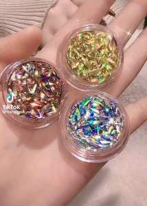 Set 3 hũ giấy thuỷ tinh sợi trang trí móng siêu HOT mẫu mới